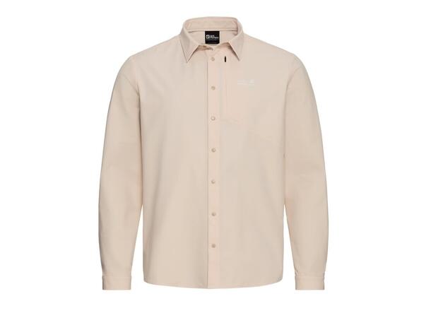 JW Prelight Suncool LS Shirt M Beige M Jack Wolfskin skjorta herr 