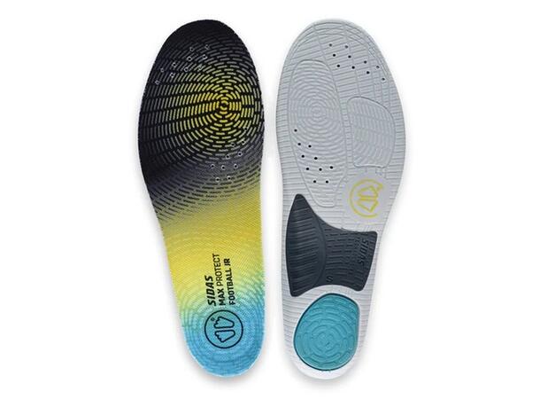 SIDAS MAX PROTECT FOOTBALL JR Svart XS Iläggssulor för fotboll 