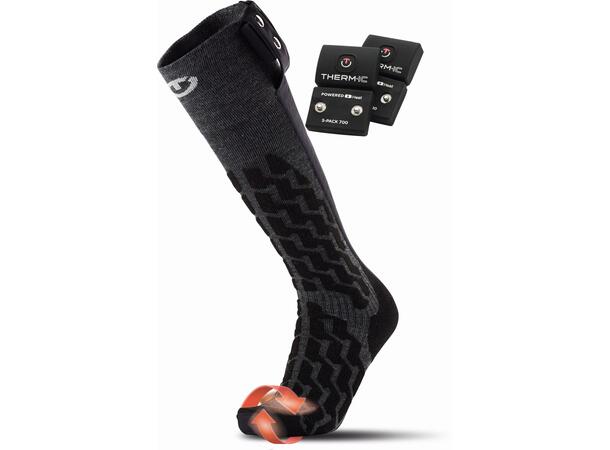 THERM-IC FUSION UNI +700 Svart 45-47 Set med strumpor, batteri och laddkabel 