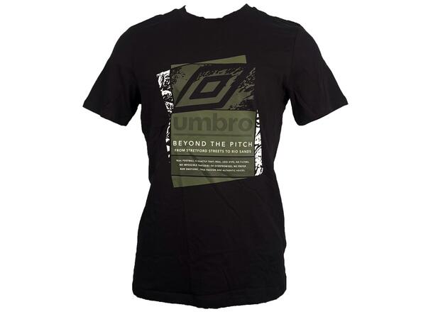 UMBRO Layered Box Logo Tee Svart M T-shirt i bomull 