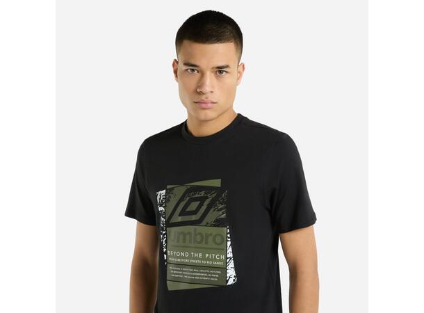 UMBRO Layered Box Logo Tee Svart M T-shirt i bomull 