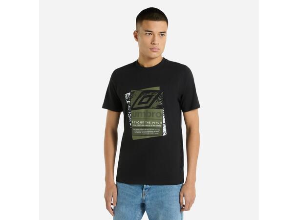 UMBRO Layered Box Logo Tee Svart M T-shirt i bomull 