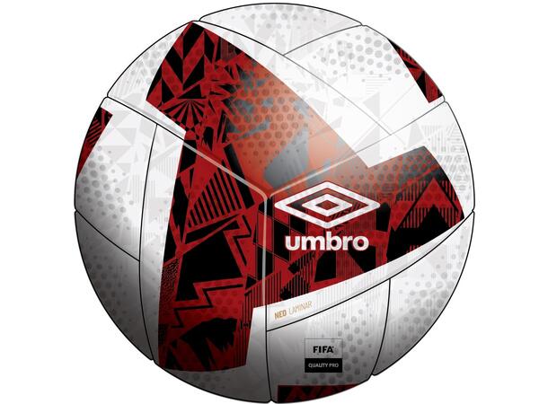 UMBRO Neo Laminar TB Vit/Röd 5 Matchboll FIFA Quality Pro 