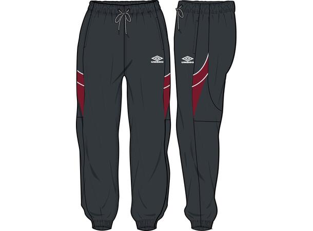 UMBRO Relaxed Track Pant Mörkgrå M Retrobyxa i nylon 