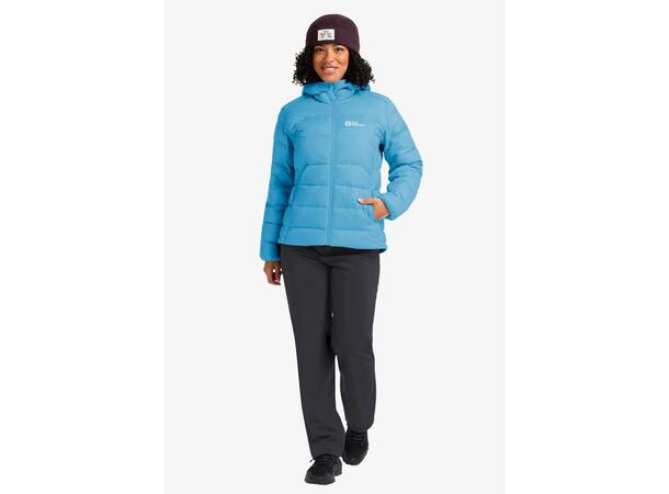 JW Ather Down Hoody W Ljusblå M Jack Wolfskin dunjacka dam 