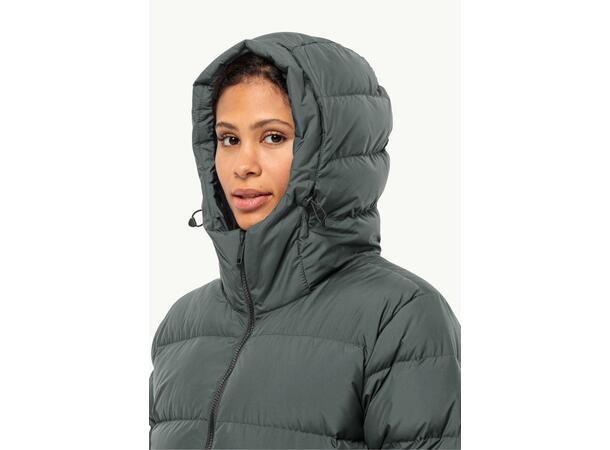 JW Frozen Palace Coat W Grön M Jack Wolfskin fodrad kappa dam 