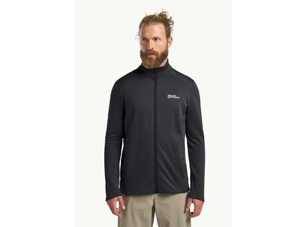 JW Kolbenberg FZ M Mörkgrå M Jack Wolfskin fleecejacka herr 