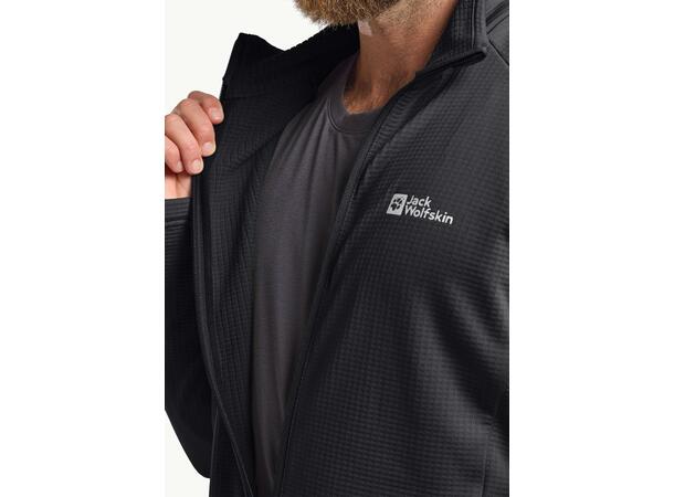 JW Kolbenberg FZ M Mörkgrå M Jack Wolfskin fleecejacka herr 