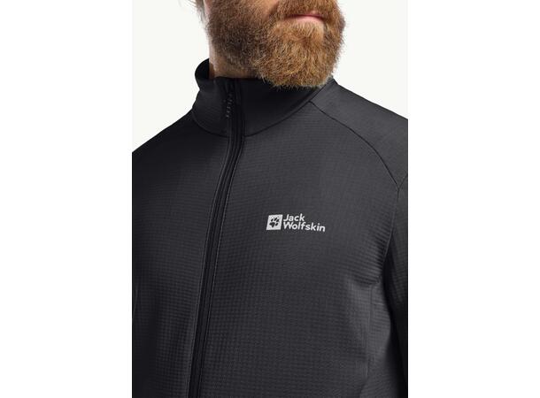 JW Kolbenberg FZ M Mörkgrå M Jack Wolfskin fleecejacka herr 