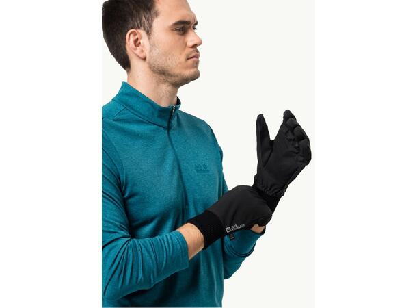 JW Supersonic XT Glove Svart S Jack Wolfskin vindtäta handskar 