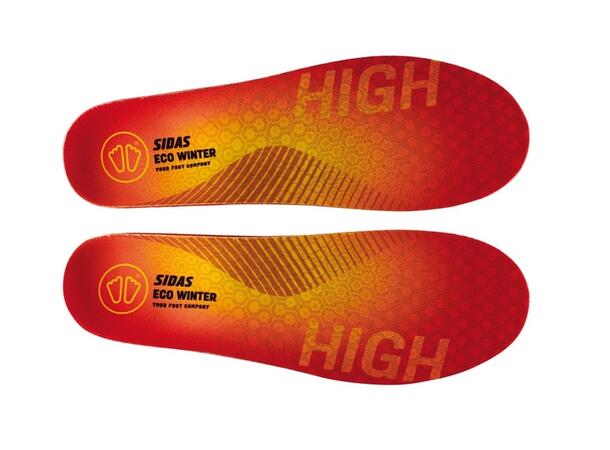 SIDAS 3FEET ECO WINTER HIGH Röd XS Formade iläggssulor högt fotvalv 