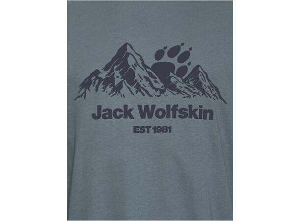 JW Carefree Tee M Grå S Jack Wolfskin t-shirt herr 