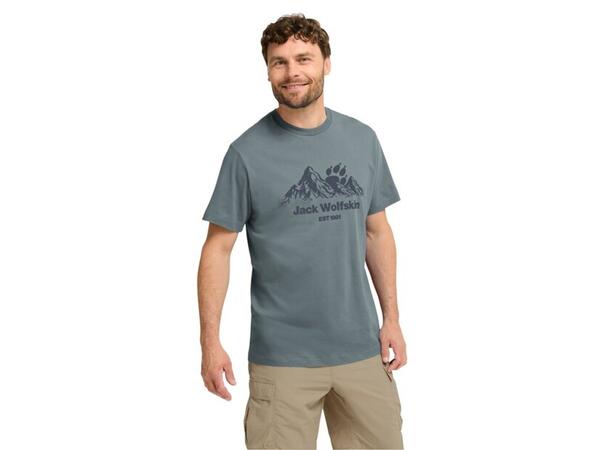 JW Carefree Tee M Grå S Jack Wolfskin t-shirt herr 