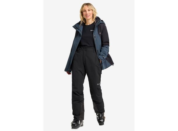 JW Flowline 2L Ins Pant W Svart M Jack Wolfskin skidbyxor dam 