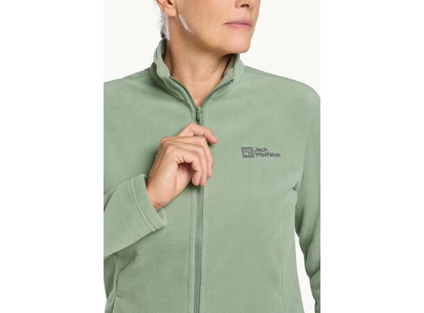 JW Taunus FZ W Ljusgrön M Jack Wolfskin fleecejacka dam 