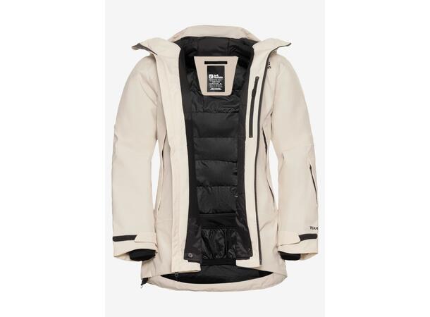 JW Flowline Pro 2L Ins Jkt W Beige L Jack Wolfskin skidjacka dam 