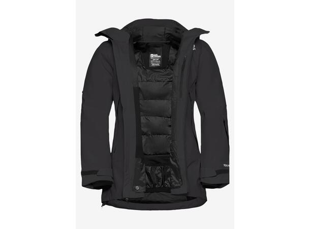 JW Flowline Pro 2L Ins Jkt W Svart L Jack Wolfskin skidjacka dam 