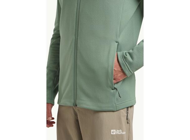 JW Kolbenberg FZ M Grön L Jack Wolfskin fleecejacka herr 