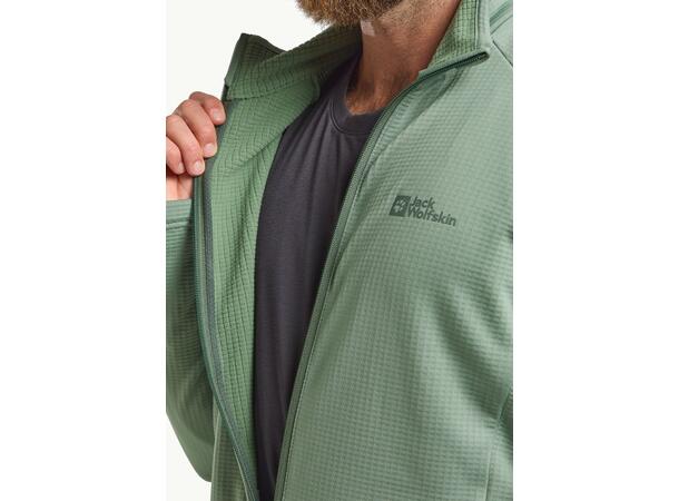 JW Kolbenberg FZ M Grön L Jack Wolfskin fleecejacka herr 