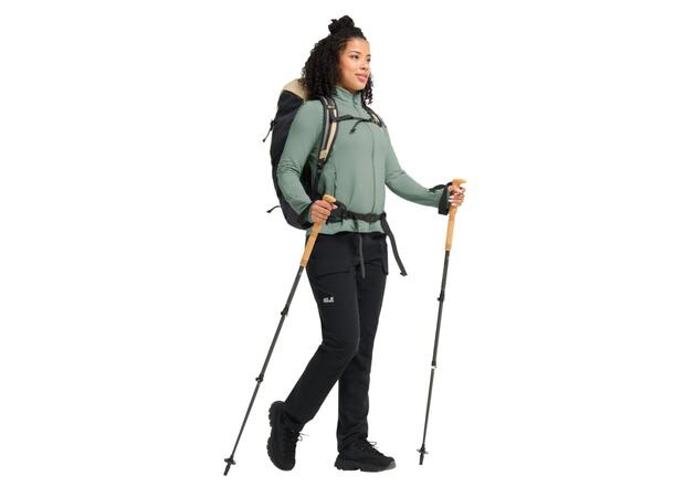 JW Litestride FZ W Grön M Jack Wolfskin fleecejacka dam 