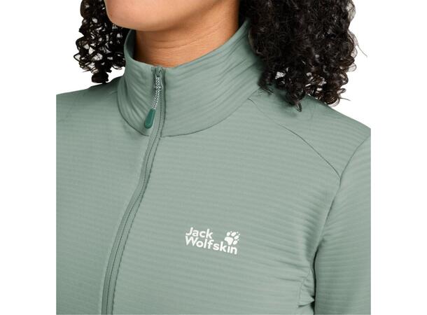 JW Litestride FZ W Grön M Jack Wolfskin fleecejacka dam 