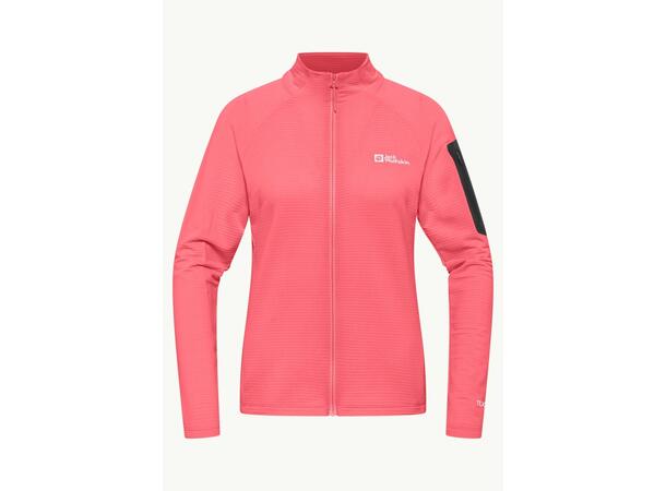 JW Prelight FZ W Rosa M Jack Wolfskin fleecejacka dam 