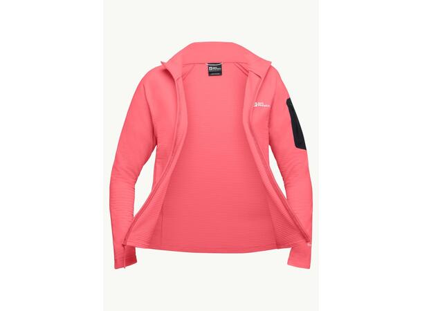 JW Prelight FZ W Rosa M Jack Wolfskin fleecejacka dam 