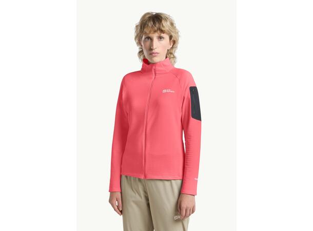 JW Prelight FZ W Rosa M Jack Wolfskin fleecejacka dam 