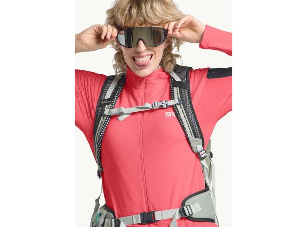 JW Prelight FZ W Rosa M Jack Wolfskin fleecejacka dam 