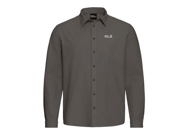 JW Prelight Suncool LS Shirt M Brun S Jack Wolfskin skjorta herr 