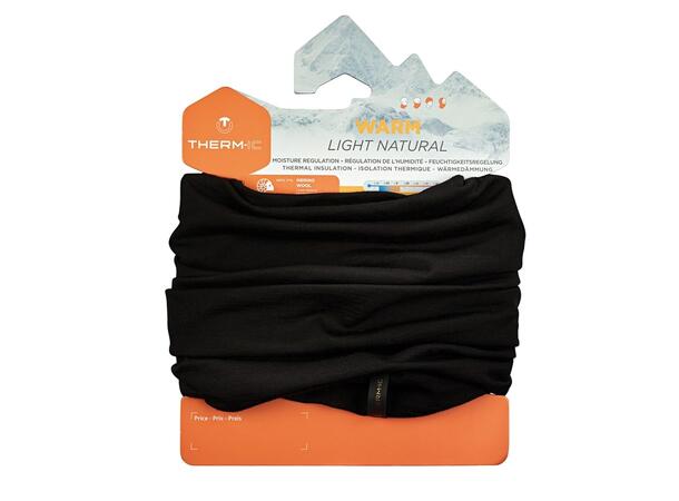 THERM-IC NW WARM LIGHT NATURAL Svart Buff i merinoull 