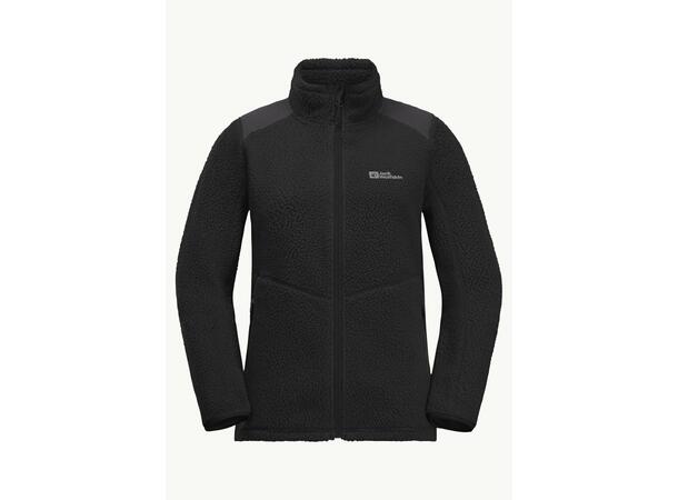 JW Kammweg Pile FZ W Mörkgrå L Jack Wolfskin fleecejacka dam 