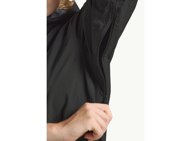 JW Prelight 2.5L LT Jkt W Svart M Jack Wolfskin regnjacka dam 