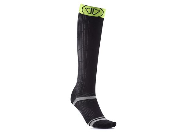 SIDAS ENDURANCE RAC.KNEE Svart/Gul 37-38 Löparstrumpor knähöga 
