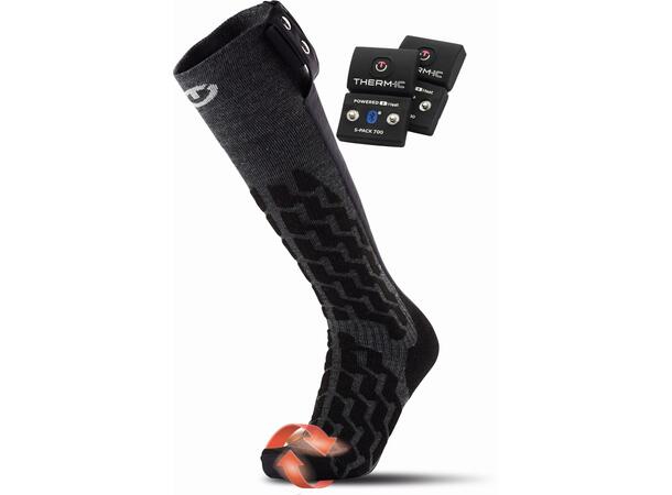 THERM-IC FUSION UNI +700B Svart 42-44 Set med strumpor, batteri och laddkabel 