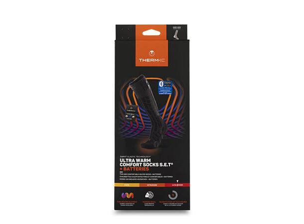 THERM-IC S.E.T® COMF+1400B Svart 37-38 Set med strumpor, batteri och laddkabel 