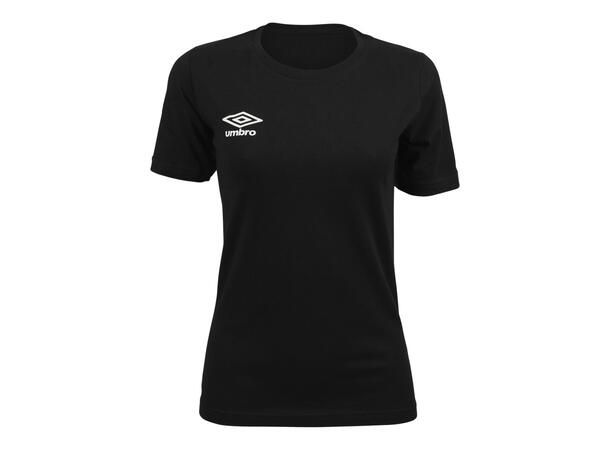 UMBRO Basic Tee W Svart 38 T-shirt med rundhals dam 