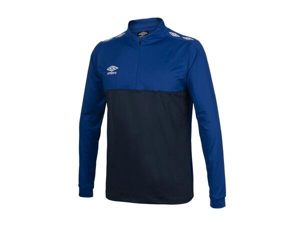 UMBRO UX Pro Half Zip Jr Blå/Vit 164 Träningströja med krage junior 