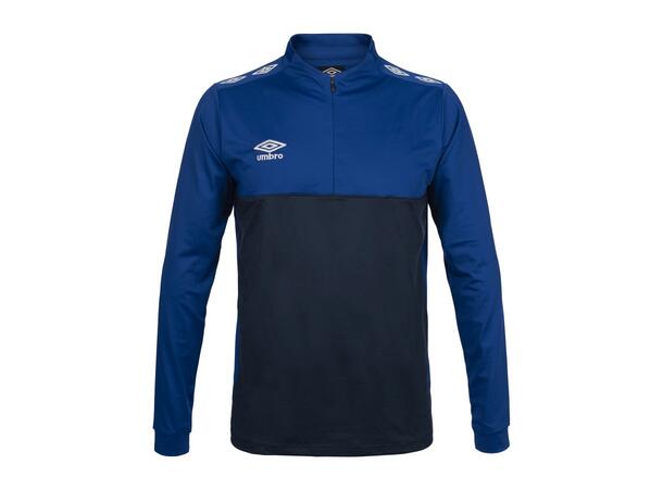 UMBRO UX Pro Half Zip Jr Blå/Vit 164 Träningströja med krage junior 