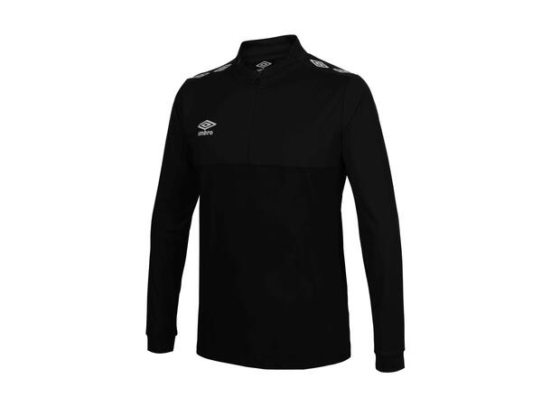 UMBRO UX Pro Half Zip Jr Svart/Vit 152 Träningströja med krage junior 