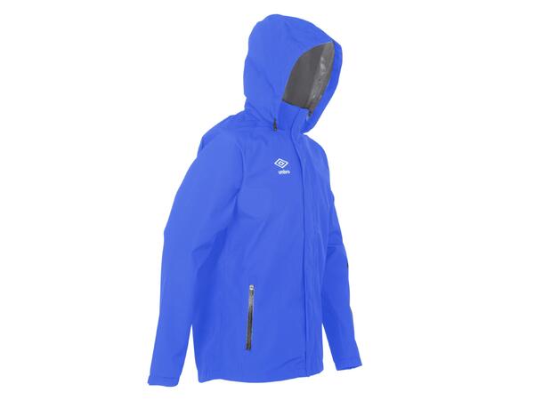 UMBRO Core Rain Jacket Jr Blå 128 Regnjacka med luva junior 
