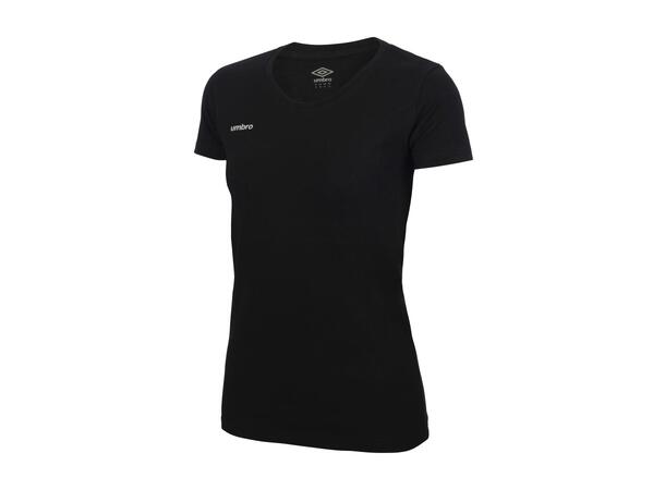 UMBRO Core Cotton Stretch Tee W Svart 38 T-shirt dam 