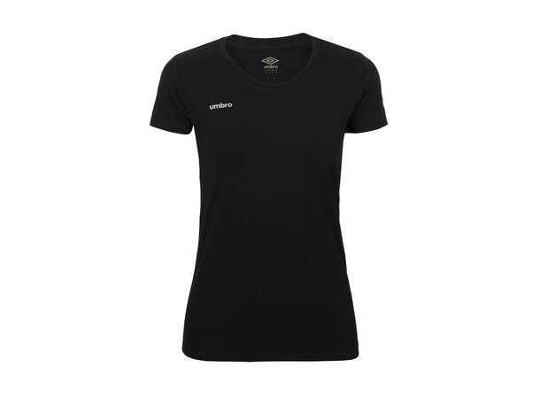 UMBRO Core Cotton Stretch Tee W Svart 38 T-shirt dam 