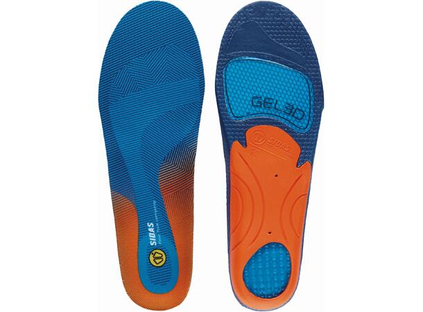 SIDAS 3D CUSHIONING GEL Blå M Formade iläggssulor med gel 