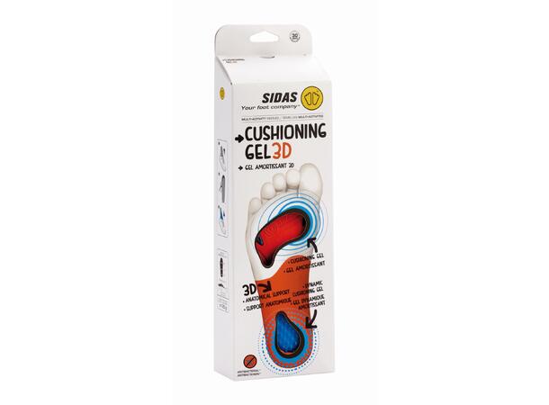 SIDAS 3D CUSHIONING GEL Blå M Formade iläggssulor med gel 
