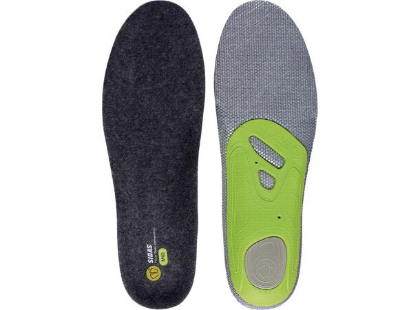 SIDAS 3FEET MERINO MID Grön XS Formade iläggssulor medelhögt fotvalv 