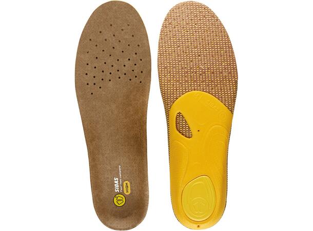 SIDAS 3FEET OUTDOOR HIGH Gul S Formade iläggssulor högt fotvalv 