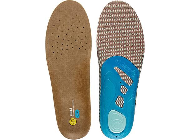 SIDAS 3FEET OUTDOOR LOW Blå XL Formade iläggssulor lågt fotvalv 