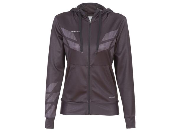 FIBRA Sync Hood Zip W Svart XS Träningströja dam 