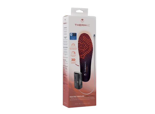 THERM-IC SET 3D +C-PACK 1300B Svart L Set med 3D-sulor, batteri och laddkabel 